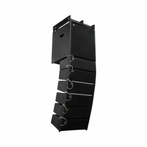 WORK PRO - ARION 5 (6 Cajas) - Sistema Line Array amplificado,  compuesto por 6 unidades SL 025 y 1 unidad SL 115 A. Cada SL 025 consta de 2 altavoces de 5,25" y un motor de compresión de 2.2" con membrana de polímero unido a la guía de ondas VI-5. El recinto de subgraves SL 115 SA utiliza un transductor de 15", con bobina de 3.5".