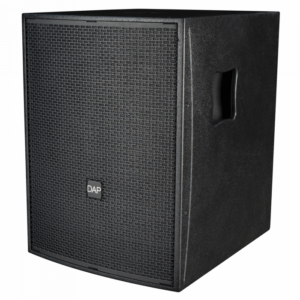 DAP NRG-12SA Subwoofer réflex de bajos activo de 12", RMS de 500 W, SPL máx. de 120 dB a 1 m Rango de frecuencia de 50 a 170 Hz DSP interno con cuatro modos